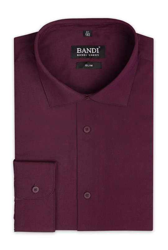 Pánska košeľa BANDI, model SLIM ALFIO Wine