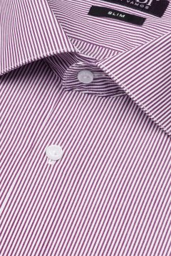 Detail červenobílé pruhované košile SLIM Strisso