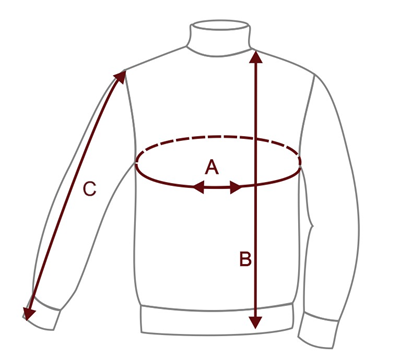 Rozmerová tabuľka pánskych rolákov ROVIGO, Valento, Lagotto