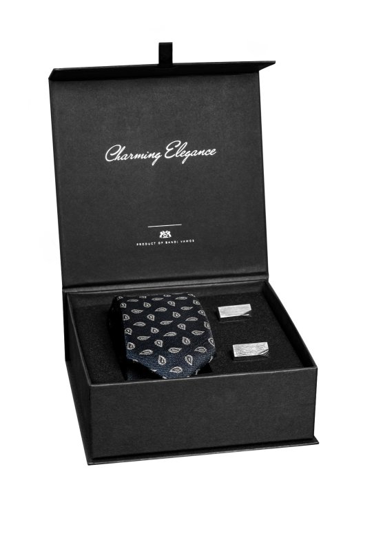 Pánsky hodvábny kravatový set, model BASTRE Slim