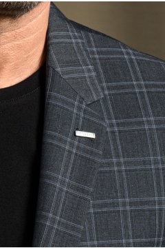 Pánske voľnočasové sako BANDI, model TAILORED SATORIO Antracit