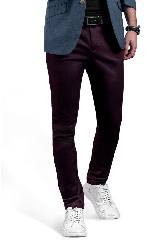 Pánske voľnočasové nohavice BANDI, model STRAIGHT FIT PAULINO Marsala