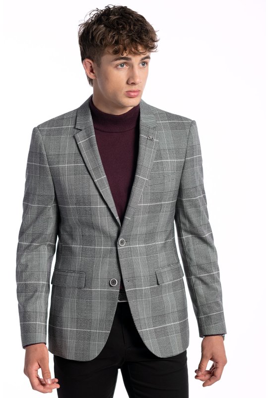 Pánske voľnočasové sako BANDI, model SLIM TARTEO Basalto