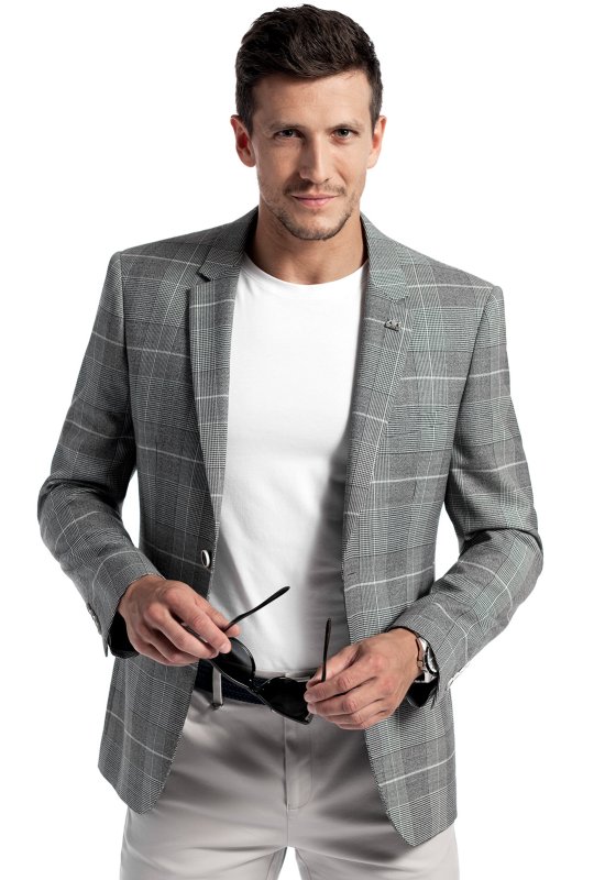 Pánske voľnočasové sako BANDI, model TAILORED TARTEO Basalto