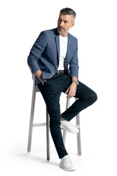 Pánske voľnočasové nohavice BANDI, model STRAIGHT PAULINO Petrol