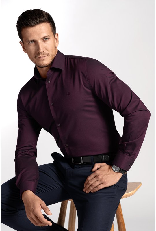 Pánska košeľa BANDI, model SLIM PATRONI Marsala