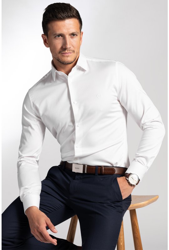 Pánska košeľa BANDI, model SLIM DIVERO Bianco