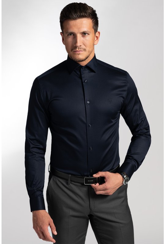 Pánska košeľa BANDI, model SLIM LARICCIO Indaco