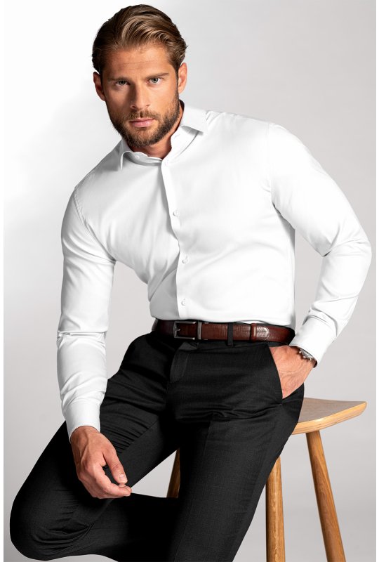 Pánska košeľa BANDI, model SLIM BELLORI Bianco