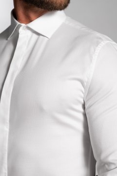 Pánska košeľa BANDI, model SLIM VERADUX Bianco