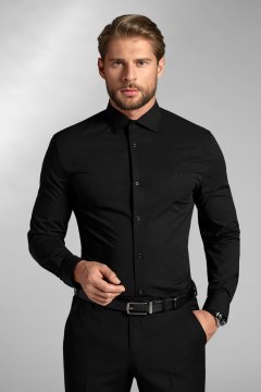 Pánska košeľa BANDI, model SLIM TERAZZO Nero