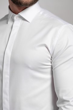 Pánska košeľa BANDI, model SLIM LARADUX Bianco