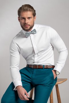 Pánska košeľa BANDI, model SLIM LARADUX Bianco