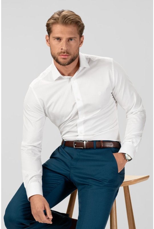 Pánska košeľa BANDI, model SLIM MONTARIO Bianco