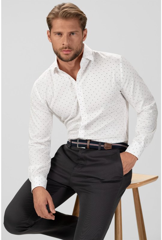 Pánska košeľa BANDI, model SLIM REMOLI Bianco