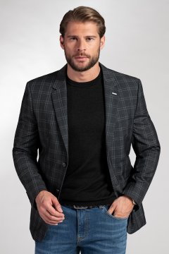 Pánske voľnočasové sako BANDI, model SLIM SATORIO Antracit