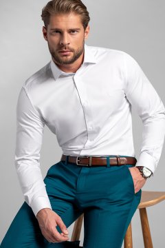 Pánska košeľa BANDI, model SLIM GIAMPOLO Bianco