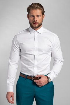 Pánska košeľa BANDI, model SLIM GIAMPOLO Bianco