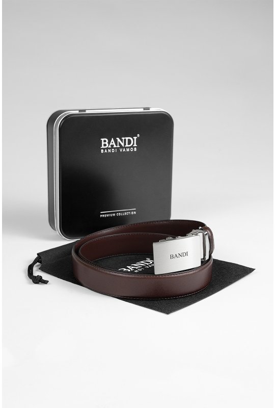 Pánsky opasok BANDI Maron, exkluzívny dárčekový box