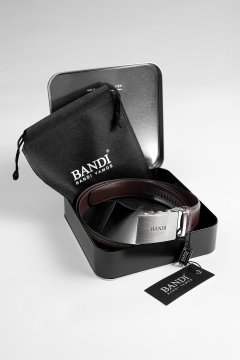 Pánsky opasok BANDI Maron, exkluzívny dárčekový box