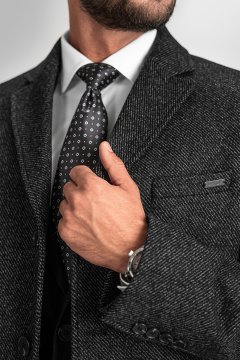Pánsky kabát BANDI, model TAILORED NAVELLO Antracit