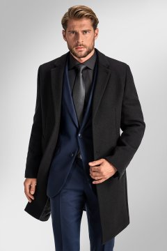 Pánsky kabát BANDI, model SLIM RESCANTO Nero