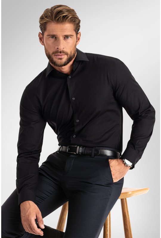 Pánska košeľa BANDI, model SLIM PATRONI Nero