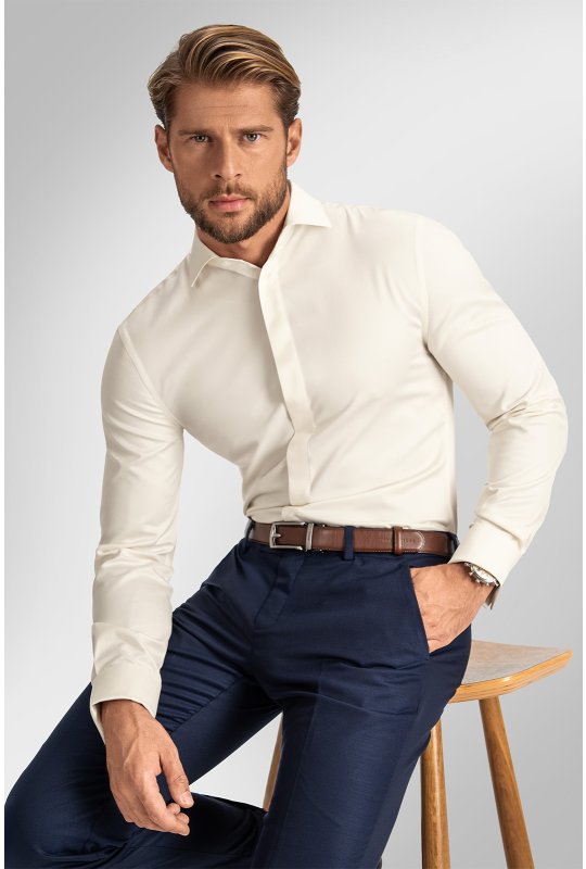 Pánska košeľa BANDI, model REGULAR THEODUX Cremo