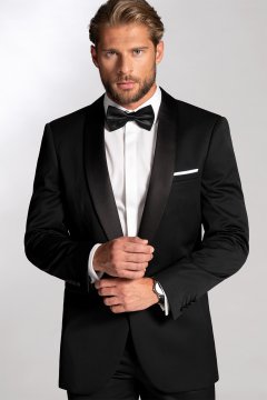 Pánsky oblek BANDI RIVELLO Nero, strih TAILORED FIT