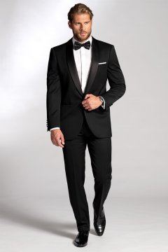 Pánsky oblek BANDI RIVELLO Nero, strih TAILORED FIT