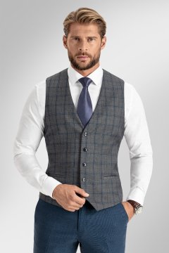 Pánska vesta BANDI, model SLIM RESTORIO Basalto