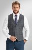 Pánska vesta BANDI, model SLIM RESTORIO Basalto