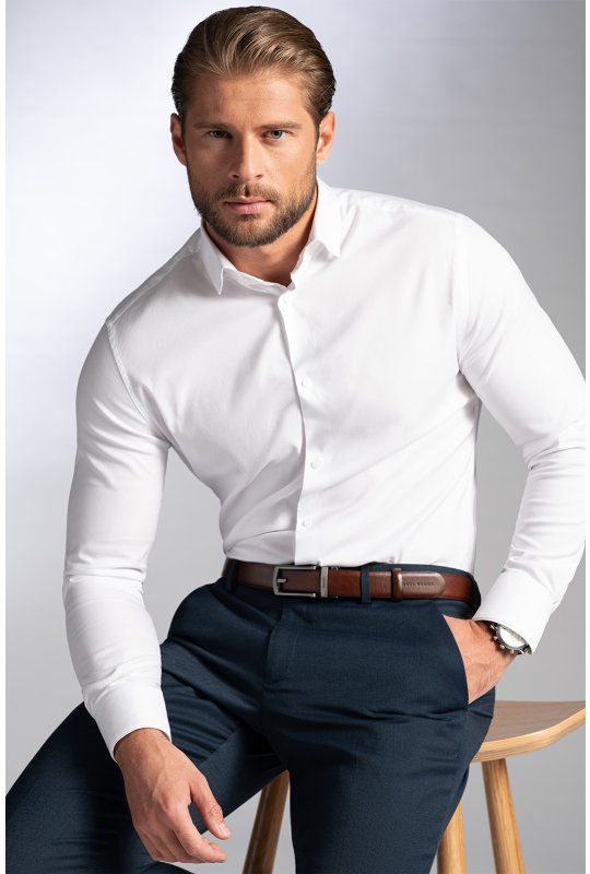 Pánska košeľa BANDI, model FORMAL CATENA Bianco