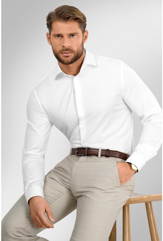 Pánska košeľa BANDI, model SLIM NATHANO Bianco