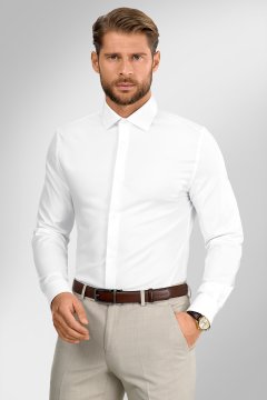 Pánska košeľa BANDI, model SLIM NATHANO Bianco