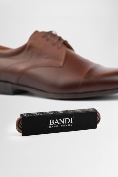 Guľaté voskované šnúrky do topánok BANDI LANCI, Maron