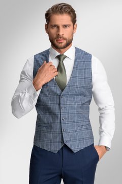 Pánska vesta BANDI, model SLIM ESTEMIO Blu