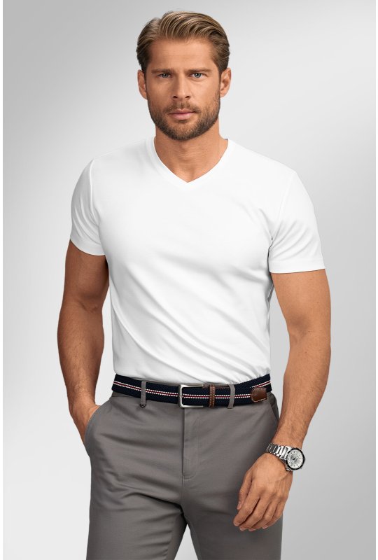 Pánske tričko BANDI, model NELLO Bianco