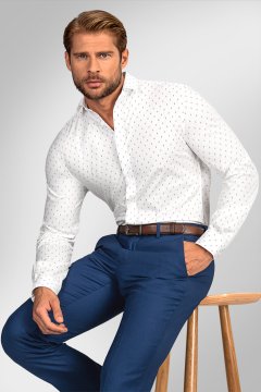 Pánska košeľa BANDI, model SLIM GIUSTO Bianco