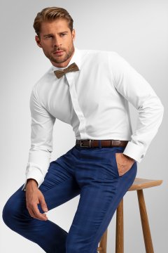Pánska košeľa BANDI, model SLIM EMEDUX Bianco