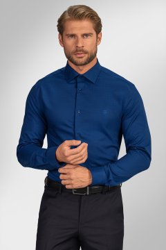 Pánska košeľa BANDI, model SLIM ERMINO Indaco