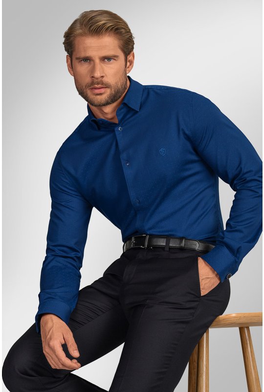Pánska košeľa BANDI, model REGULAR ERMINO Indaco