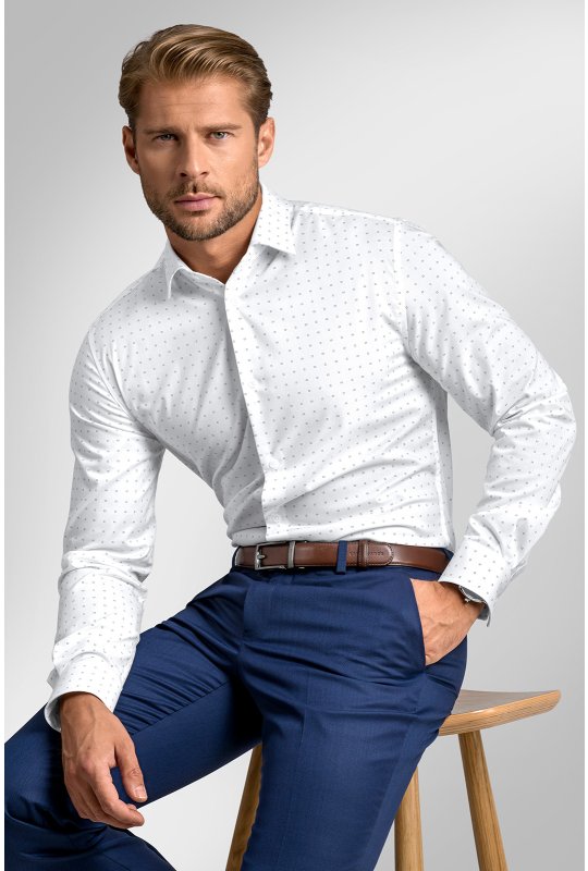 Pánska košeľa BANDI, model SLIM CORDUSIO Bianco