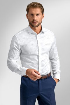 Pánska košeľa, model REGULAR CORDUSIO Bianco