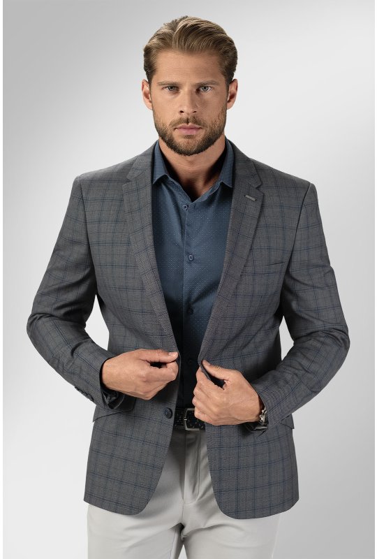 Pánske voľnočasové sako BANDI, model SLIM MAROZZI Basalto