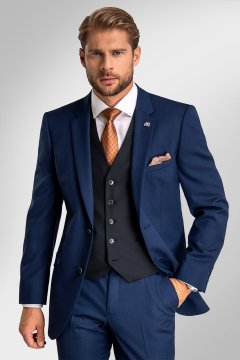 Pánska vesta BANDI, model SLIM FIT VICONTE Marin