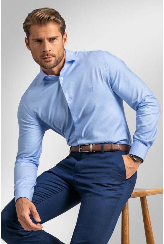 Pánska košeľa BANDI, model REGULAR MERILO Azzur
