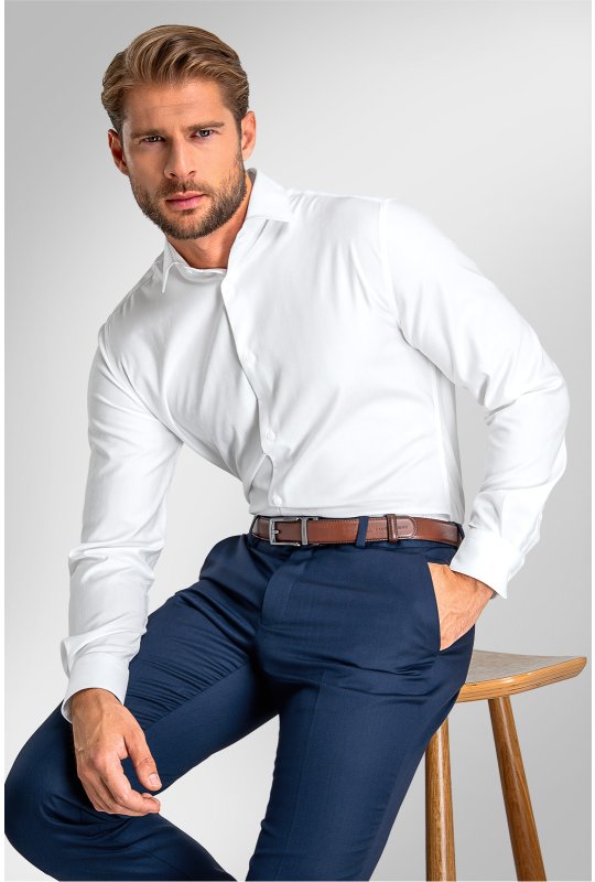 Pánska košeľa BANDI, model SLIM DIANTO Bianco
