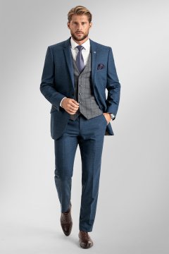 Pánsky oblek BANDI INNOCENZO Blu, strih SLIM FIT