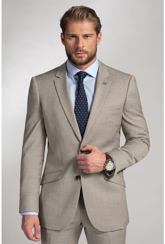 Pánsky oblek BANDI PONTARELLI Sabbia, strih TAILORED FIT